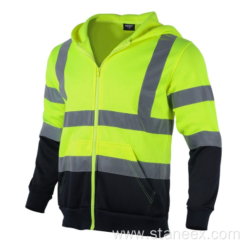 Customized TypeR High Visibility Reflective Hoodies For Men